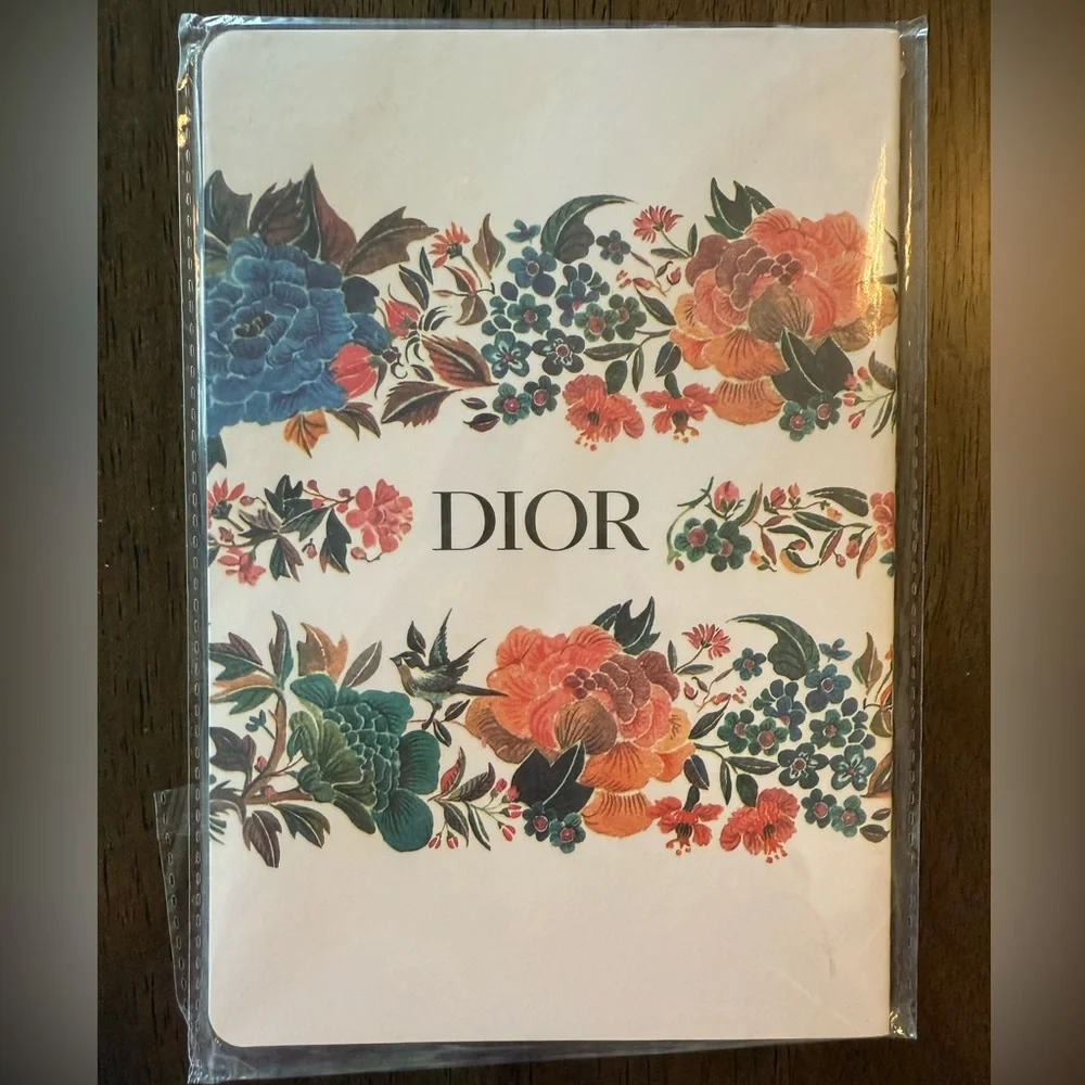 NEW Christian Dior Lined Floral Notebook / Journal